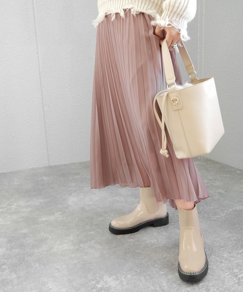 minia（ミニア）の「エナメル×ゴアのコンビブーツ/ミニブーツ（ブーツ・レディース・ブラック/アイボリー・S/M/L）」の13枚目の写真