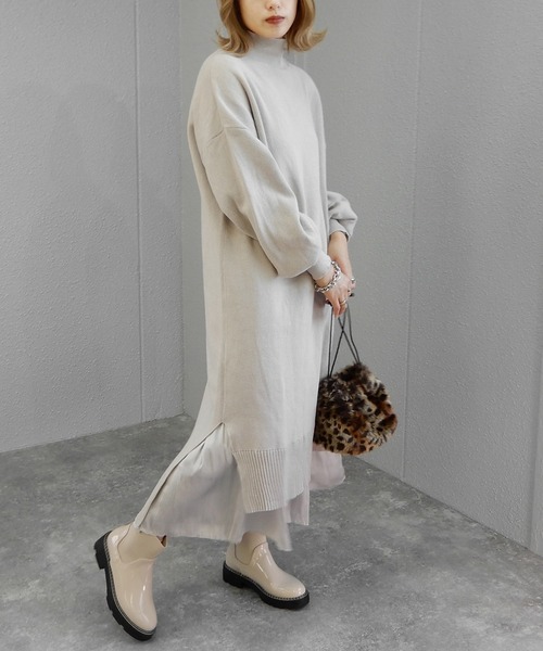 minia（ミニア）の「エナメル×ゴアのコンビブーツ/ミニブーツ（ブーツ・レディース・ブラック/アイボリー・S/M/L）」の10枚目の写真