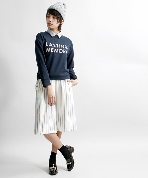 WEGO（ウィゴー）の「WEGO/ガウチョパンツ（その他パンツ・レディース・ホワイト系その他/ダークインディゴブルー・FREE）」の2枚目の写真