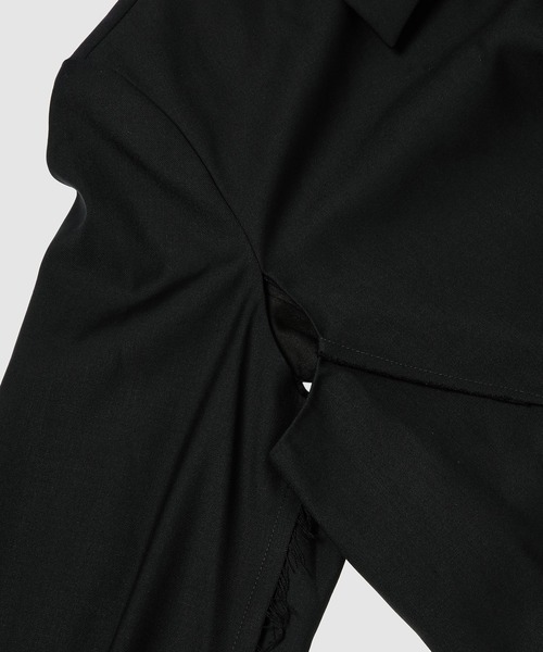 C2H4（シーツーエイチフォー）の「RAW EDGE TAILORED COAT（テーラードジャケット・メンズ・ブラック・M）」の4枚目の写真