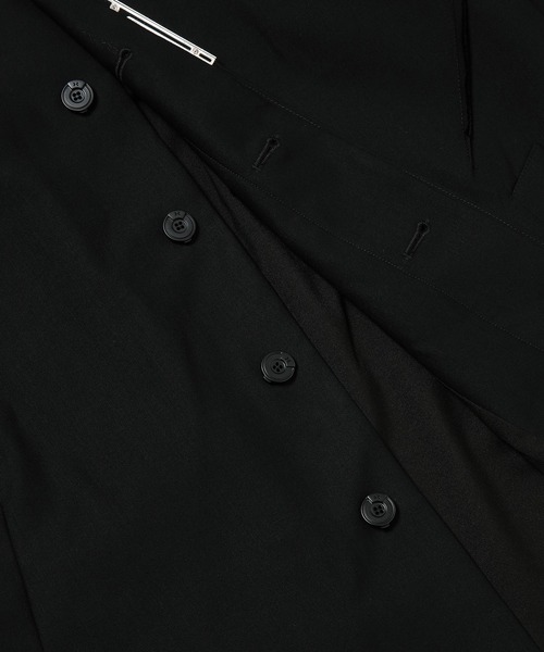 C2H4（シーツーエイチフォー）の「RAW EDGE TAILORED COAT（テーラードジャケット・メンズ・ブラック・M）」の2枚目の写真