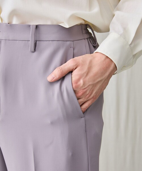 BESPOKE TOKYO(ビスポークトウキョウ)の「【BESPOKE TOKYO】DOUBLE SATIN STRAIGHT PANTS(その他パンツ・メンズ・ライトブルーグレー/ラベンダー・2/3/1)」の7枚目の写真