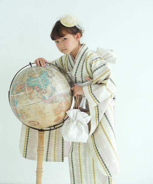 ひよこ商店 utatane 七五三 着物 7歳 ニュアンスカラー着物フルセット