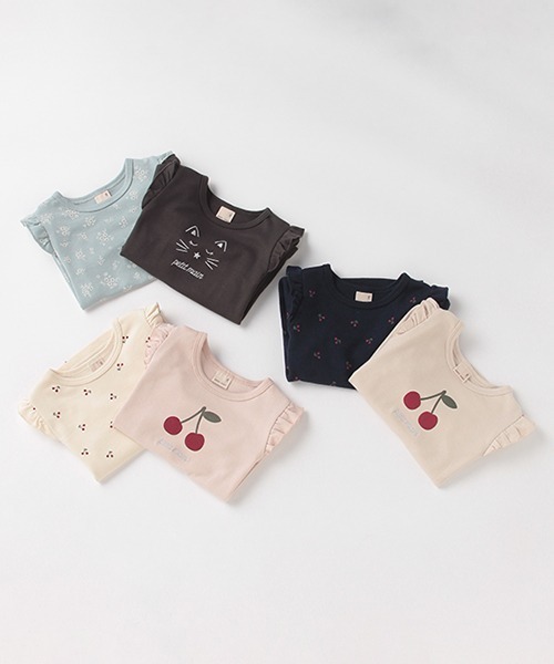 petit main（プティマイン）の「【プティプラ】GIRLSロンTセット（Tシャツ/カットソー・キッズ・アイボリー/ライトピンク/チャコール・80ｃｍ/90cm/110cm/100cm）」の9枚目の写真