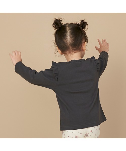 petit main（プティマイン）の「【プティプラ】GIRLSロンTセット（Tシャツ/カットソー・キッズ・アイボリー/ライトピンク/チャコール・80ｃｍ/90cm/110cm/100cm）」の20枚目の写真
