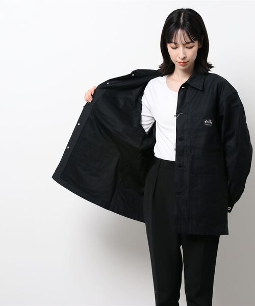 LOWRYS FARM(ローリーズファーム)の「StanRayカバーオール 219807(ミリタリージャケット・レディース・ブラック/マスタード・MEDIUM)」の5枚目の写真