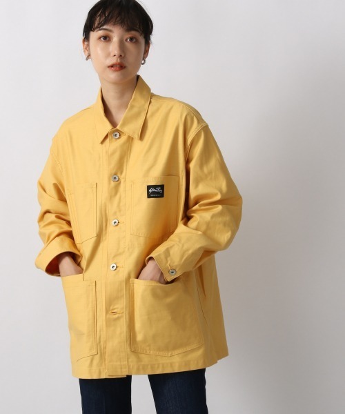 LOWRYS FARM(ローリーズファーム)の「StanRayカバーオール 219807(ミリタリージャケット・レディース・ブラック/マスタード・MEDIUM)」の1枚目の写真