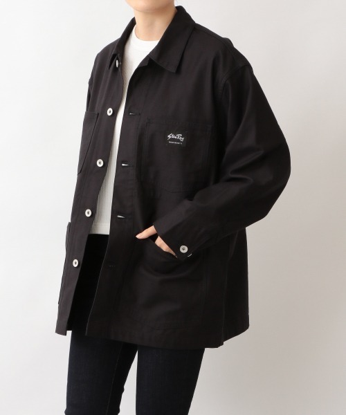 LOWRYS FARM(ローリーズファーム)の「StanRayカバーオール 219807(ミリタリージャケット・レディース・ブラック/マスタード・MEDIUM)」の2枚目の写真