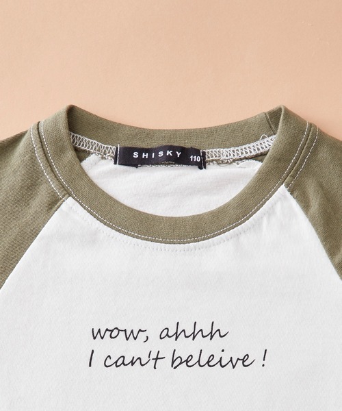 SHISKY（シスキー）の「SHISKY / シスキー 英字ロゴ プリント ラグラン ロングＴシャツ キッズ（Tシャツ/カットソー・キッズ・ホワイト系その他5/グレー系その他/ホワイト系その他/グリーン系その他/ホワイト系その他3/ブラウン系その他/ピンク系その他/ホワイト系その他2/ベージュ系その他/ホワイト系その他4・120/130/150/110/100/160/140）」の11枚目の写真