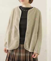 URBAN RESEARCH DOORS | DANTON　FLEECE COLLARLESS JACKET(ノーカラージャケット)