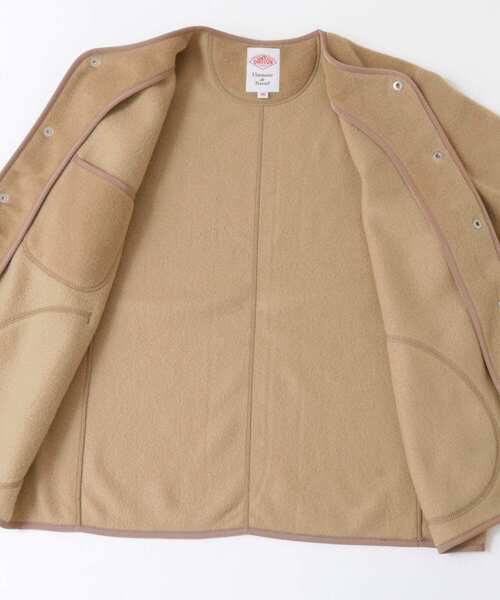 URBAN RESEARCH DOORS（アーバンリサーチドアーズ）の「DANTON　FLEECE COLLARLESS JACKET（ノーカラージャケット・レディース・ベージュ/グレー/ライトベージュ・36）」の16枚目の写真