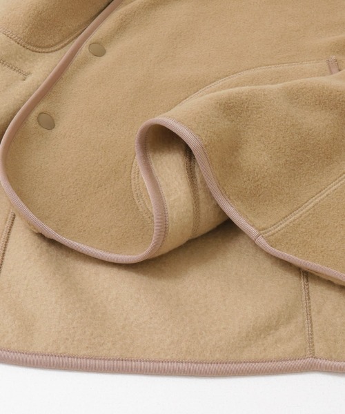 URBAN RESEARCH DOORS（アーバンリサーチドアーズ）の「DANTON　FLEECE COLLARLESS JACKET（ノーカラージャケット・レディース・ベージュ/グレー/ライトベージュ・36）」の6枚目の写真