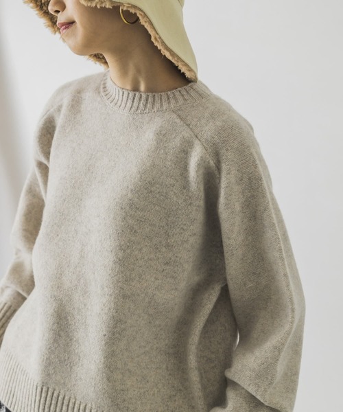 URBAN RESEARCH（アーバンリサーチ）の「カシミヤ混メランジニット（ニット/セーター・レディース・チャコールグレー/オフホワイト/ミント・FREE）」の8枚目の写真