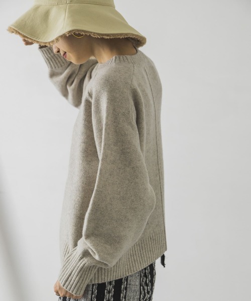 URBAN RESEARCH（アーバンリサーチ）の「カシミヤ混メランジニット（ニット/セーター・レディース・チャコールグレー/オフホワイト/ミント・FREE）」の13枚目の写真