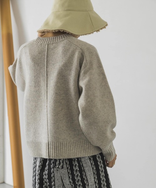 URBAN RESEARCH（アーバンリサーチ）の「カシミヤ混メランジニット（ニット/セーター・レディース・チャコールグレー/オフホワイト/ミント・FREE）」の21枚目の写真