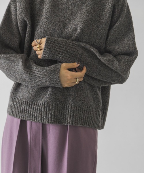 URBAN RESEARCH（アーバンリサーチ）の「カシミヤ混メランジニット（ニット/セーター・レディース・チャコールグレー/オフホワイト/ミント・FREE）」の18枚目の写真