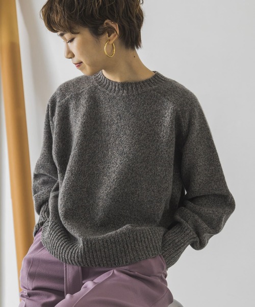 URBAN RESEARCH（アーバンリサーチ）の「カシミヤ混メランジニット（ニット/セーター・レディース・チャコールグレー/オフホワイト/ミント・FREE）」の14枚目の写真