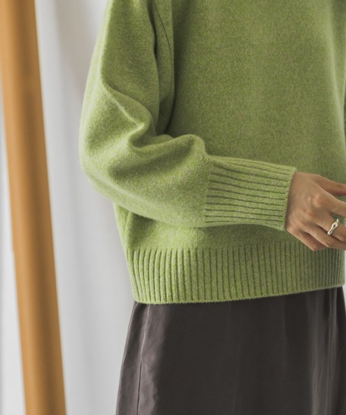 URBAN RESEARCH（アーバンリサーチ）の「カシミヤ混メランジニット（ニット/セーター・レディース・チャコールグレー/オフホワイト/ミント・FREE）」の15枚目の写真