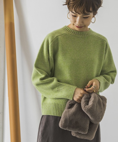 URBAN RESEARCH（アーバンリサーチ）の「カシミヤ混メランジニット（ニット/セーター・レディース・チャコールグレー/オフホワイト/ミント・FREE）」の6枚目の写真