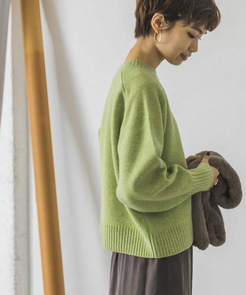 URBAN RESEARCH（アーバンリサーチ）の「カシミヤ混メランジニット（ニット/セーター・レディース・チャコールグレー/オフホワイト/ミント・FREE）」の11枚目の写真