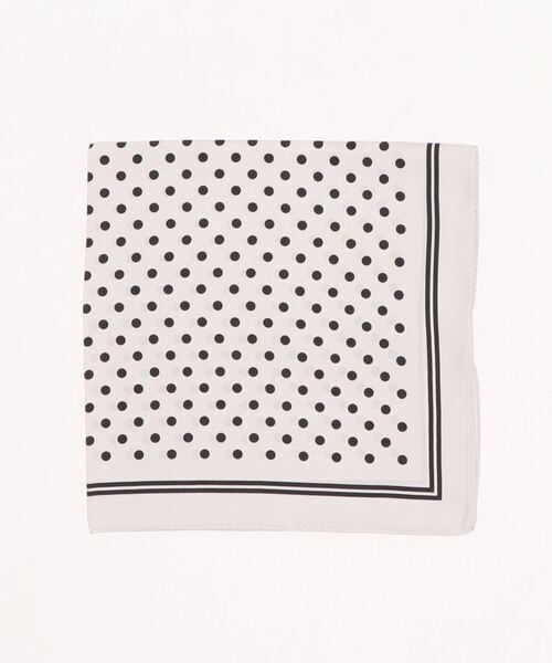 wiz(ウィズ)の「ウィズ wiz / 水玉&ライン スカーフ 日本製(バンダナ/スカーフ・レディース・ライトグレー/ネイビー/マスタード/ベージュ・FREE)」の5枚目の写真