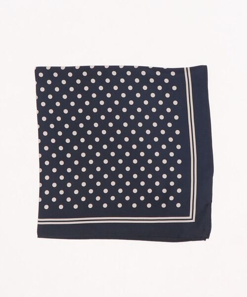 wiz(ウィズ)の「ウィズ wiz / 水玉&ライン スカーフ 日本製(バンダナ/スカーフ・レディース・ライトグレー/ネイビー/マスタード/ベージュ・FREE)」の7枚目の写真