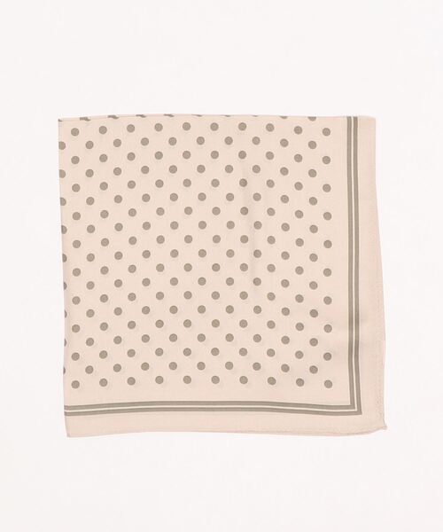 wiz(ウィズ)の「ウィズ wiz / 水玉&ライン スカーフ 日本製(バンダナ/スカーフ・レディース・ライトグレー/ネイビー/マスタード/ベージュ・FREE)」の6枚目の写真