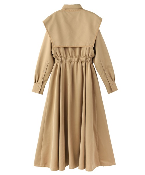 KOH.style（コースタイル）の「付け襟付きシャツワンピース（ワンピース・レディース・ブラック/ベージュ・FREE）」の8枚目の写真