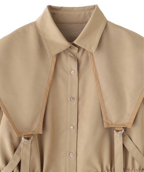 KOH.style（コースタイル）の「付け襟付きシャツワンピース（ワンピース・レディース・ブラック/ベージュ・FREE）」の20枚目の写真