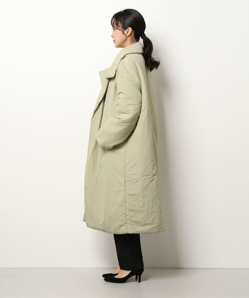 KOBE LETTUCE（コウベレタス）の「襟取り外し2way中綿ビッグコート（ダウンジャケット/コート・レディース・ホワイト系/ベージュ/オリーブ・FREE）」の5枚目の写真