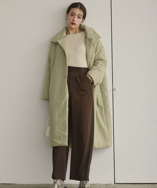 KOBE LETTUCE（コウベレタス）の「襟取り外し2way中綿ビッグコート（ダウンジャケット/コート・レディース・ホワイト系/ベージュ/オリーブ・FREE）」の9枚目の写真