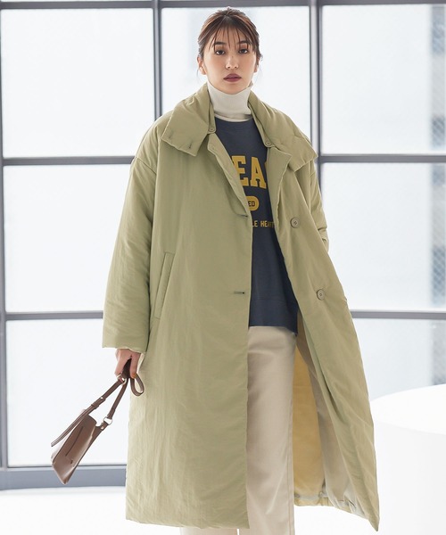 KOBE LETTUCE（コウベレタス）の「襟取り外し2way中綿ビッグコート（ダウンジャケット/コート・レディース・ホワイト系/ベージュ/オリーブ・FREE）」の11枚目の写真