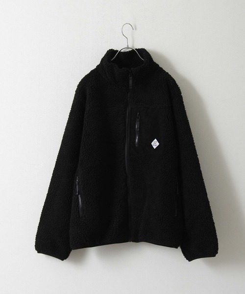 ZIP FIVE(ジップファイブ)の「【ZIP FIVE】 ボア フリース スタンド ジャケット / ブルゾン(ブルゾン・メンズ・ホワイト/ブラック/ダークグリーン/ベージュ/カーキ/マルチ/モカ/ライトパープル/キャメル/ホワイト系/ブラック系/ブラック系1/ブラウン系/ベージュ系/ホワイト×グリーン/ベージュ×ブラック・MEDIUM/LARGE/X-LARGE)」の6枚目の写真