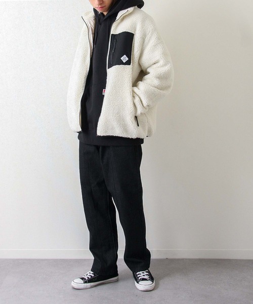 ZIP FIVE(ジップファイブ)の「【ZIP FIVE】 ボア フリース スタンド ジャケット / ブルゾン(ブルゾン・メンズ・ホワイト/ブラック/ダークグリーン/ベージュ/カーキ/マルチ/モカ/ライトパープル/キャメル/ホワイト系/ブラック系/ブラック系1/ブラウン系/ベージュ系/ホワイト×グリーン/ベージュ×ブラック・MEDIUM/LARGE/X-LARGE)」の19枚目の写真