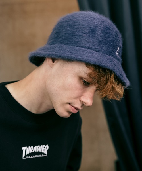 KANGOL（カンゴール）の「KANGOL/カンゴール FURGORA CASUAL アンゴラ ファーゴラ バケットハット バケハ ストリート（ハット・メンズ・ブラック/ネイビー/アイボリー/ブラック×ゴールド・M/XL/L）」の11枚目の写真