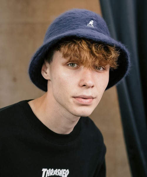 KANGOL（カンゴール）の「KANGOL/カンゴール FURGORA CASUAL アンゴラ ファーゴラ バケットハット バケハ ストリート（ハット・メンズ・ブラック/ネイビー/アイボリー/ブラック×ゴールド・M/XL/L）」の17枚目の写真