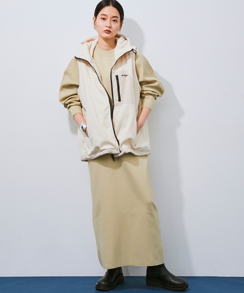 最終❗️ADAM ET ROPÉ バックジップパワーショルダーワンピース ADAM ET ROPE'（アダムエロペ）の「【一部サイト限定】バック