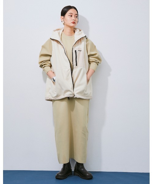 最終❗️ADAM ET ROPÉ バックジップパワーショルダーワンピース ADAM ET ROPE'（アダムエロペ）の「【一部サイト限定】バック