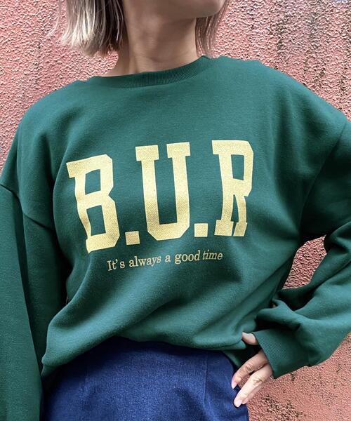 MLI'A（エムリア）の「裏起毛ロゴスウェット／プルオーバー（Tシャツ/カットソー・レディース・ブラック/グリーン/アイボリー/オートミール・M）」の7枚目の写真