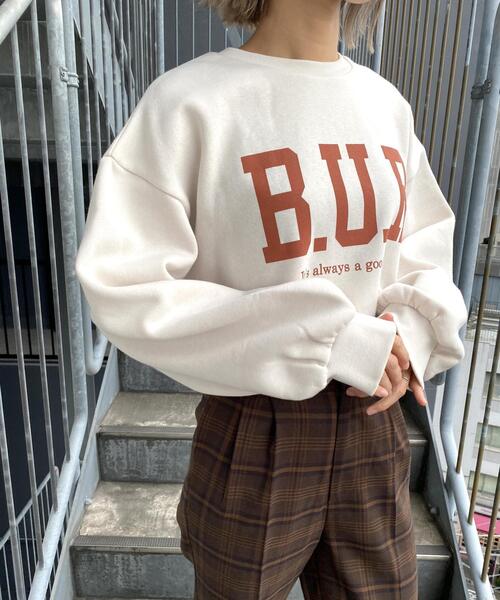 MLI'A（エムリア）の「裏起毛ロゴスウェット／プルオーバー（Tシャツ/カットソー・レディース・ブラック/グリーン/アイボリー/オートミール・M）」の8枚目の写真