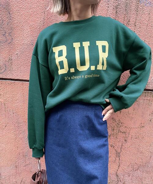 MLI'A（エムリア）の「裏起毛ロゴスウェット／プルオーバー（Tシャツ/カットソー・レディース・ブラック/グリーン/アイボリー/オートミール・M）」の5枚目の写真