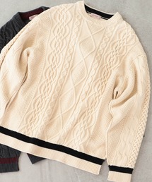 BEAMS LIGHTS | BEAMS LIGHTS / ルーズ ケーブル クルーネック ニット(ニット/セーター)