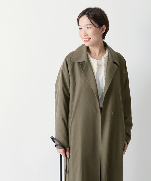 journal standard L'essage(ジャーナルスタンダードレサージュ)の「リヨセルコットンオープンカラーコート◆(その他アウター・レディース・グレー/ベージュ/カーキ・FREE)」の21枚目の写真