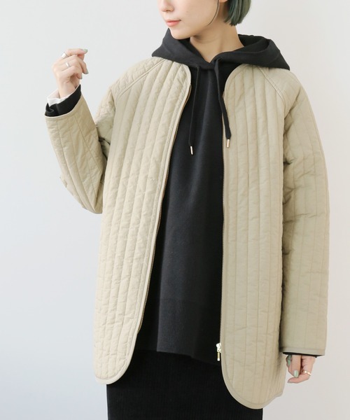 Simplicite(サンプリシテ)の「縦キルティングブルゾン◆(ブルゾン・レディース・ブラック/ベージュ/キャメル・MEDIUM)」の3枚目の写真