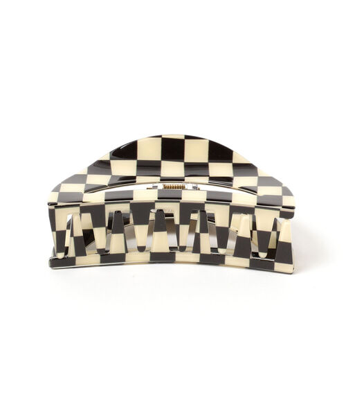 Ray BEAMS（レイビームス）の「Ray BEAMS / チェッカー ラウンド クリップ（バレッタ/ヘアクリップ・レディース・ブラック/レッド/グリーン・ONE SIZE）」の5枚目の写真