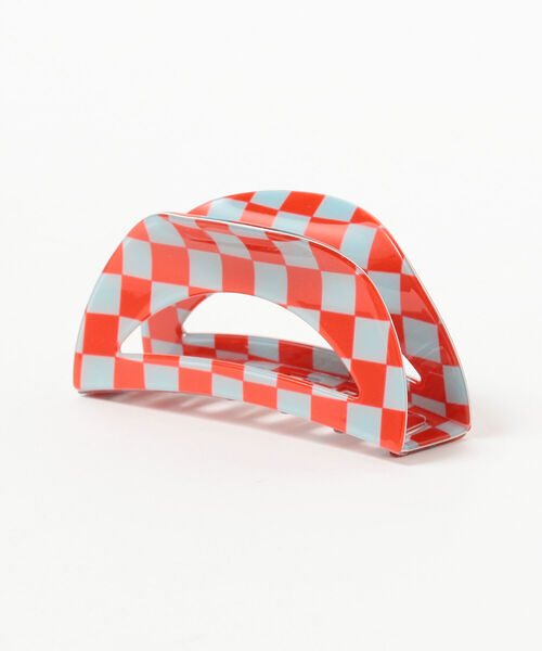 Ray BEAMS（レイビームス）の「Ray BEAMS / チェッカー ラウンド クリップ（バレッタ/ヘアクリップ・レディース・ブラック/レッド/グリーン・ONE SIZE）」の8枚目の写真