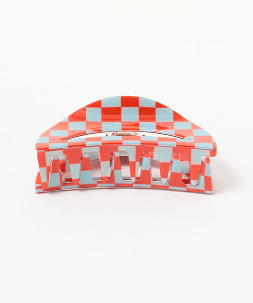 Ray BEAMS（レイビームス）の「Ray BEAMS / チェッカー ラウンド クリップ（バレッタ/ヘアクリップ・レディース・ブラック/レッド/グリーン・ONE SIZE）」の9枚目の写真