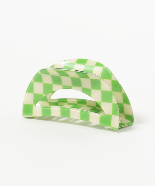 Ray BEAMS（レイビームス）の「Ray BEAMS / チェッカー ラウンド クリップ（バレッタ/ヘアクリップ・レディース・ブラック/レッド/グリーン・ONE SIZE）」の11枚目の写真