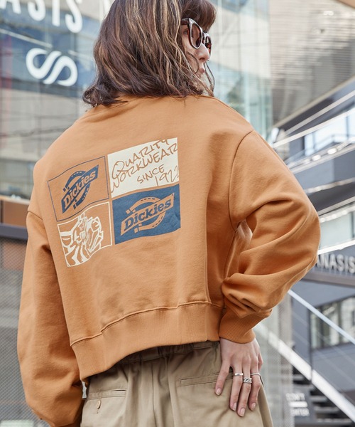 Dickies(ディッキーズ)の「Dickies/ディッキーズ 裏毛グラフィックプリントスウェット(スウェット・レディース・オレンジ/ブルー/グリーン/オートミール/ベージュ系2/ベージュ系3・M/L)」の6枚目の写真
