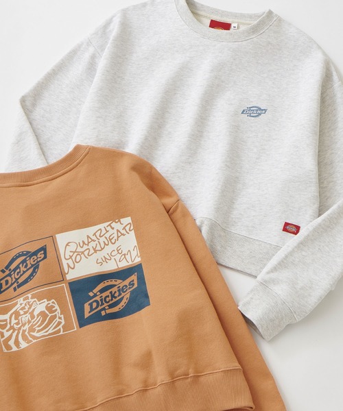 Dickies(ディッキーズ)の「Dickies/ディッキーズ 裏毛グラフィックプリントスウェット(スウェット・レディース・オレンジ/ブルー/グリーン/オートミール/ベージュ系2/ベージュ系3・M/L)」の7枚目の写真